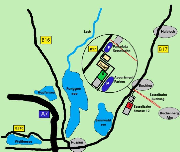 Bannwaldseestudio Leilighet Halblech Eksteriør bilde